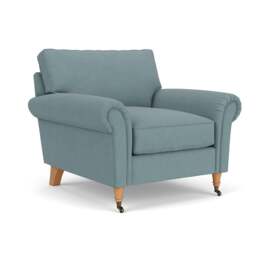 Armchair - Sky blue - House Linen Mix - Osbourne - The Cotswold Company - thumbnail 1