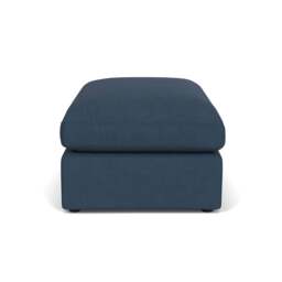 Foot Stool - Indigo - House Linen Mix - Clarke Large - The Cotswold Company - thumbnail 3