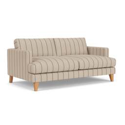 3 Seater Sofa - Charcoal - Compton Stripe - Jackson - The Cotswold Company - thumbnail 1