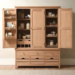 Triple Larder - Inglesham Whitewash Oak - The Cotswold Company