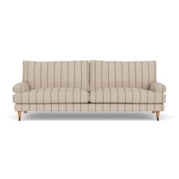 4 Seater Sofa - Charcoal - Compton Stripe - Stewart - The Cotswold Company - thumbnail 2