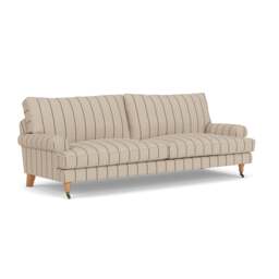 4 Seater Sofa - Charcoal - Compton Stripe - Stewart - The Cotswold Company