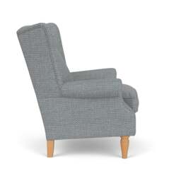 Armchair - Navy - Herringbone Weave - Alice - The Cotswold Company - thumbnail 3