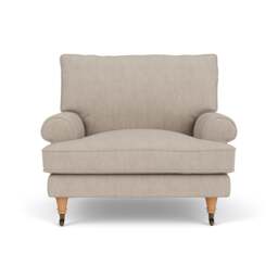Armchair - Natural - Luxury Italian Linen - Stewart - The Cotswold Company - thumbnail 2