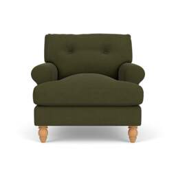 Armchair - Forest Green - House Linen Mix - Talbot - The Cotswold Company - thumbnail 2