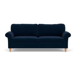 4 Seater Sofa - Deep Blue - Matt Velvet - Hurley - The Cotswold Company - thumbnail 2