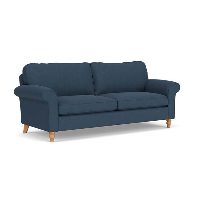 4 Seater Sofa - Indigo - House Linen Mix - Hurley - The Cotswold Company - image 1