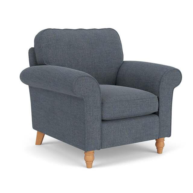 Armchair - Indigo - Rustic Weave - Hurley - The Cotswold Company - image 1