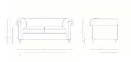 3 Seater Sofa - Sky blue - House Linen Mix - Rayner - The Cotswold Company - thumbnail 4