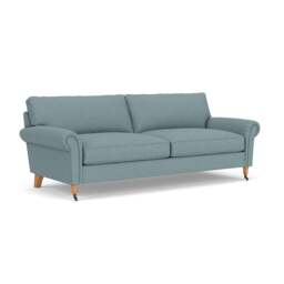 4 Seater Sofa - Sky blue - House Linen Mix - Osbourne - The Cotswold Company