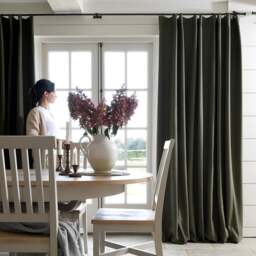 Curtain Pair - 228x137cm - Apsley Forest Green - The Cotswold Company - thumbnail 3