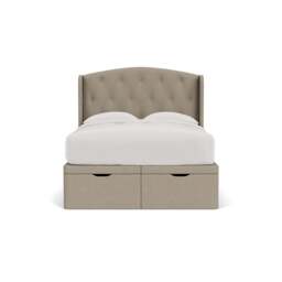 Gilmore Double Ottoman Storage Bed - Dove Grey - House Linen Mix - The Cotswold Company - thumbnail 2