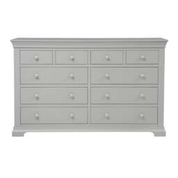 Chantilly Pebble Grey 10 Drawer Chest - The Cotswold Company - thumbnail 4