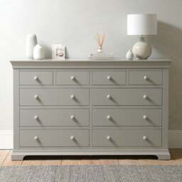 Chantilly Pebble Grey 10 Drawer Chest - The Cotswold Company - thumbnail 2