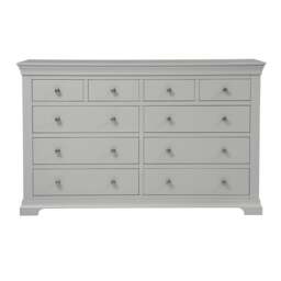 Chantilly Pebble Grey 10 Drawer Chest - The Cotswold Company - thumbnail 3