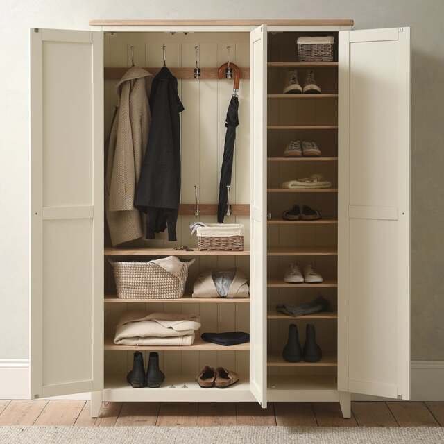 3 Door Hallway Cupboard - Chester Classic Cream - The Cotswold Company - image 1