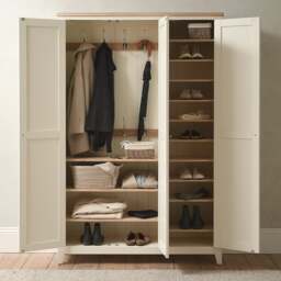3 Door Hallway Cupboard - Chester Classic Cream - The Cotswold Company