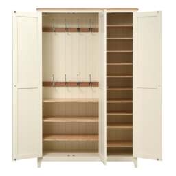 3 Door Hallway Cupboard - Chester Classic Cream - The Cotswold Company - thumbnail 6