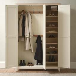 3 Door Hallway Cupboard - Chester Classic Cream - The Cotswold Company - thumbnail 2