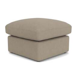Foot Stool - Dove Grey - House Linen Mix - Clarke Small - The Cotswold Company