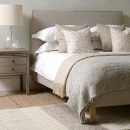 Churchill Natural Tweed Super King Upholstered Bed - The Cotswold Company