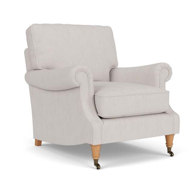 Armchair - Soft White - Luxury Italian Linen - Taylor High Back - The Cotswold Company - image 1