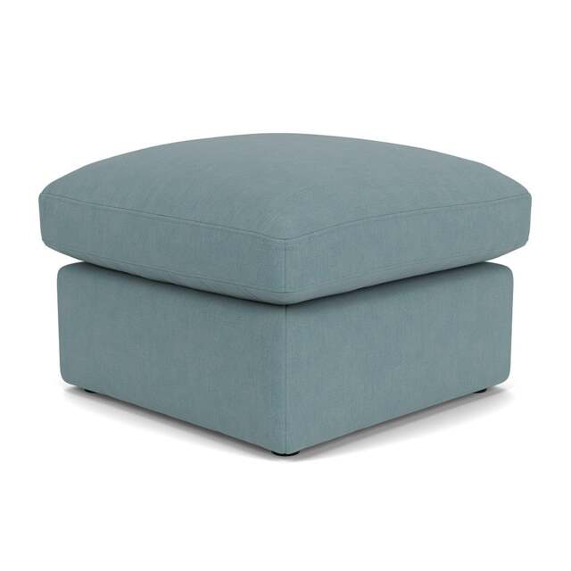 Foot Stool - Sky Blue - House Linen Mix - Clarke Small - The Cotswold Company - image 1
