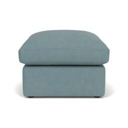 Foot Stool - Sky Blue - House Linen Mix - Clarke Small - The Cotswold Company - thumbnail 3