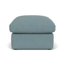 Foot Stool - Sky Blue - House Linen Mix - Clarke Small - The Cotswold Company - thumbnail 2