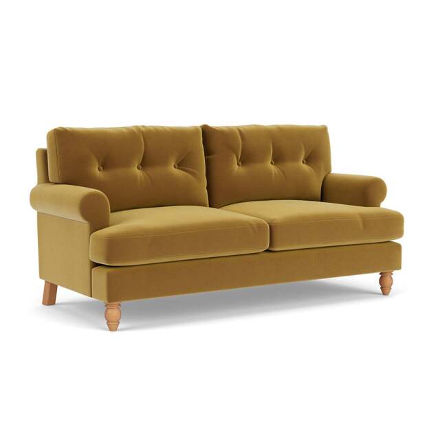 3 Seater Sofa - Mustard - Matt Velvet - Talbot - The Cotswold Company - image 1