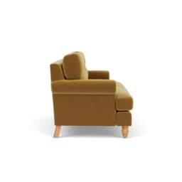3 Seater Sofa - Mustard - Matt Velvet - Talbot - The Cotswold Company - thumbnail 3