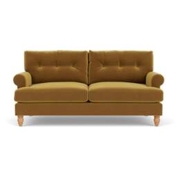 3 Seater Sofa - Mustard - Matt Velvet - Talbot - The Cotswold Company - thumbnail 2