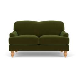 2 Seater Sofa - Forest Green - Matt Velvet - Ashbee - The Cotswold Company - thumbnail 2