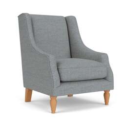 Armchair - Navy - Herringbone Weave - Annie - The Cotswold Company