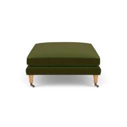 Foot Stool - Forest Green - Matt Velvet - Taylor - The Cotswold Company - thumbnail 3