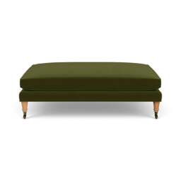 Foot Stool - Forest Green - Matt Velvet - Taylor - The Cotswold Company - thumbnail 2