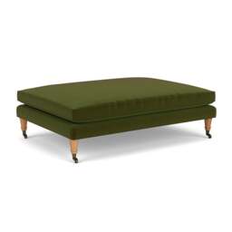 Foot Stool - Forest Green - Matt Velvet - Taylor - The Cotswold Company