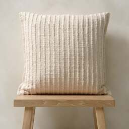 Bowen Hand Woven Natural Stripe Cushion 45x45cm - Home Accessories - The Cotswold Company - thumbnail 2