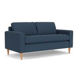 Large 2 Seater Sofa - Indigo - House Linen Mix - Saxon - The Cotswold Company - thumbnail 1