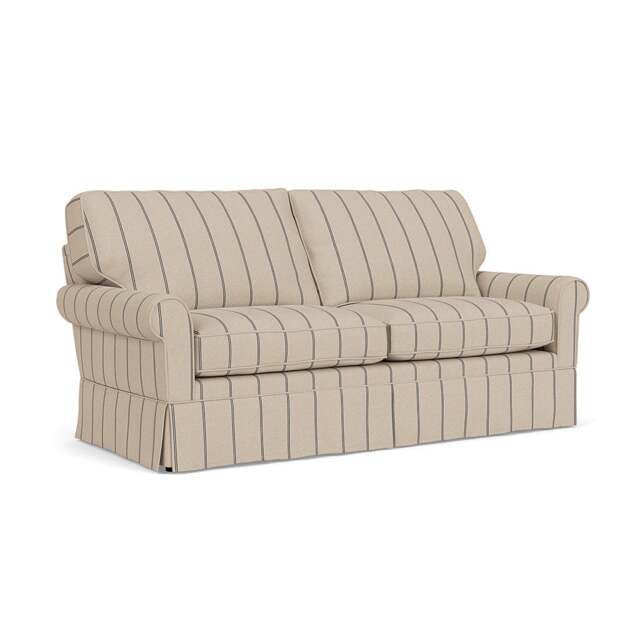 3 Seater Sofa - Charcoal - Compton Stripe - Dawson - The Cotswold Company - image 1