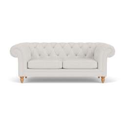 Large 2 Seater Sofa - Grey - Broadway Stripe - Harris Chesterfield - The Cotswold Company - thumbnail 2