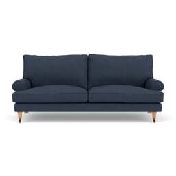 3 Seater Sofa - Indigo - Luxury Italian Linen - Stewart - The Cotswold Company - thumbnail 2