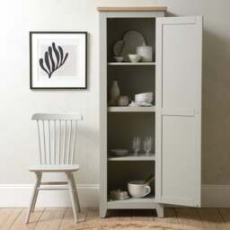 Shaker Cupboard - Chester Dove Grey - The Cotswold Company - thumbnail 3
