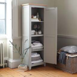 Shaker Cupboard - Chester Dove Grey - The Cotswold Company - thumbnail 5