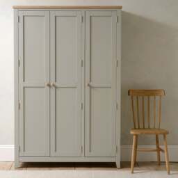 3 Door Hallway Cupboard - Chester Dove Grey - The Cotswold Company - thumbnail 4