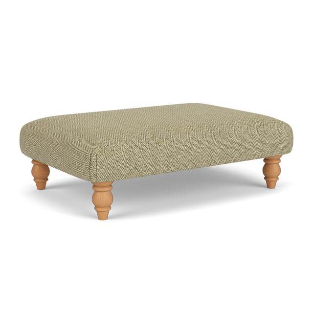 Foot Stool - Apple - Herringbone Weave - Clara - The Cotswold Company - image 1