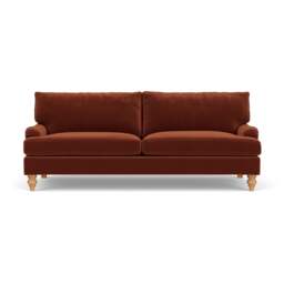 4 Seater Sofa - Brick - Matt Velvet - Morris - The Cotswold Company - thumbnail 2
