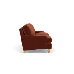4 Seater Sofa - Brick - Matt Velvet - Morris - The Cotswold Company - thumbnail 3
