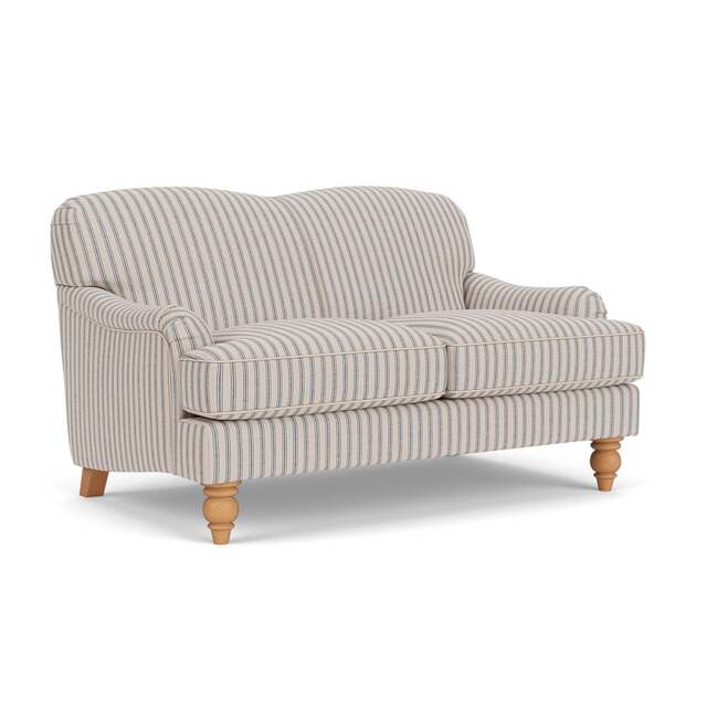 2 Seater Sofa - Indigo - Kingham Stripe - Ashbee - The Cotswold Company - image 1
