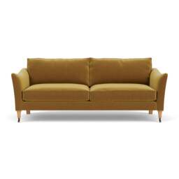 4 Seater Sofa - Mustard - Matt Velvet - Robinson - The Cotswold Company - thumbnail 2